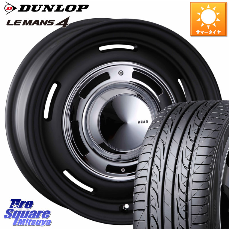 DUNLOP ダンロップ LEMANS 4 ルマン4 LM704 サマータイヤ 205/45R16CRIMSON ディーン クロスカントリー ブラック 16インチ 16X6.0J 42 4穴 100｜タイヤスクエアミツヤ