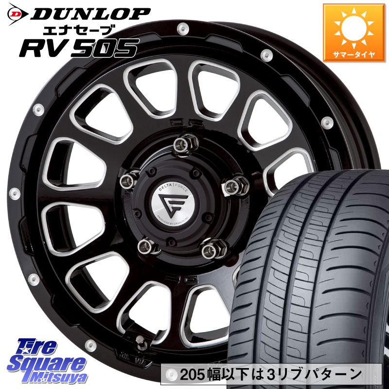DELTA FORCE デルタフォース オーバル ジムニー専用 ホイール 16インチ 16 X 5.5J +20 5穴 139.7 DUNLOP ダンロップ エナセーブ RV 505 ミニバン サマータイヤ 215/65R16 ジムニー専用(要オーバーフェンダー等)