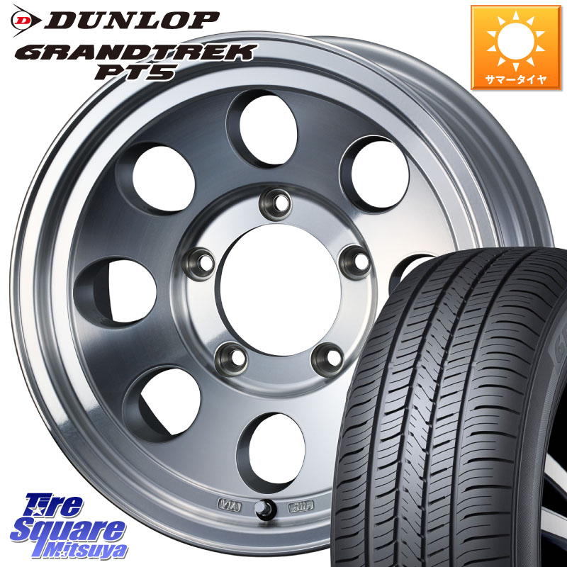 WEDS JIMLINE TYPE2 POL 15インチ ジムライン 15 X 6.0J +0 5穴 139.7 DUNLOP ダンロップ GRANDTREK PT5 グラントレック サマータイヤ 215/70R15 ジムニ－シエラ・ノマド(カスタム)