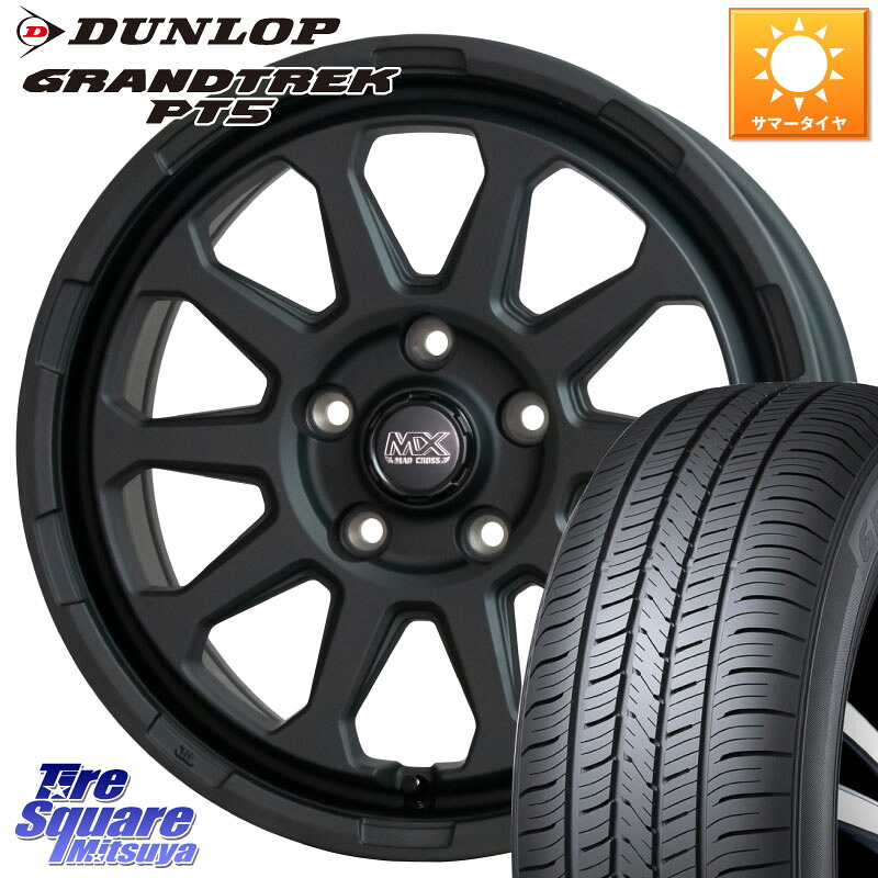 DUNLOP ダンロップ GRANDTREK PT5 グラントレック サマータイヤ 225/70R16HotStuff マッドクロス レンジャー ブラック 5H ホイール 16インチ 16X7.0J 38 5穴 114.3 CX-5 デリカD:5 デリカD:5(26+) RAV4 50系 エクリプスクロス|タイヤスクエアミツヤ