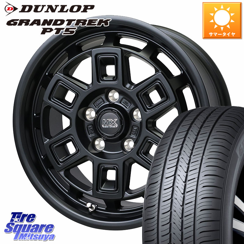 HotStuff MAD CROSS AEVER マッドクロス アイヴァー ホイール 17インチ 17 X 7.0J +38 5穴 114.3 DUNLOP ダンロップ GRANDTREK PT5 グラントレック サマータイヤ 215/60R17 10系カローラクロス 20系アルファード