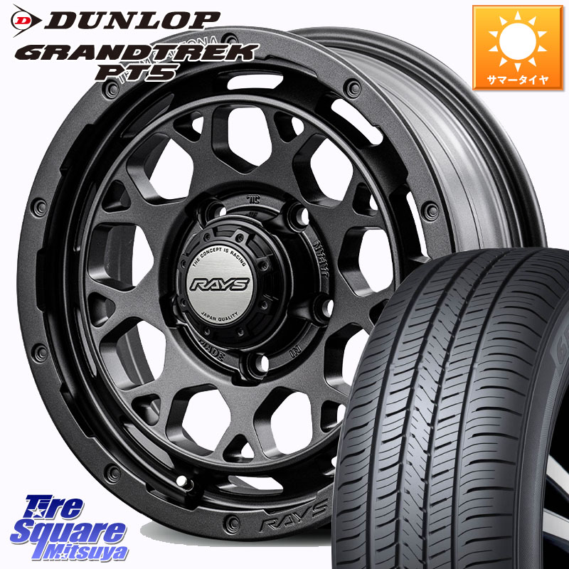 DUNLOP ダンロップ GRANDTREK PT5 グラントレック サマータイヤ 215/65R16RAYS TEAM DAYTONA M9+ Spec M ホイール 16インチ 16X5.5J 20 5穴 139.7 ジムニー専用(要オーバーフェンダー等) AZオフロード カスタムサイズ|タイヤスクエアミツヤ