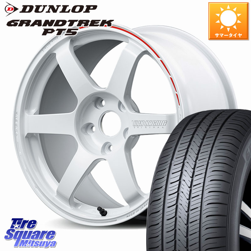 RAYS 【欠品次回10~11月】 TE37 SAGA S-plus TIME ATTACK EDITION VOLK RACING 鍛造 ホイール 17インチ 17 X 8.0J +39 5穴 114.3 DUNLOP ダンロップ GRANDTREK PT5 グラントレック サマータイヤ 215/60R17 20系アルファード