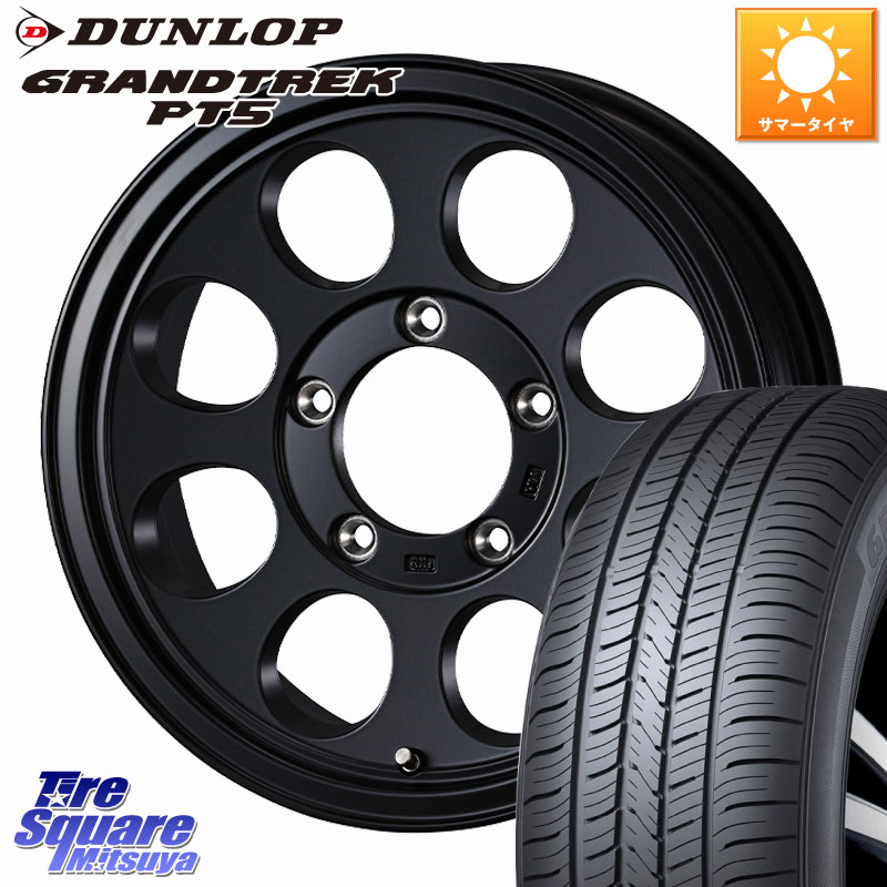 WEDS JIMLINE TYPE2 ※インセット-5 ホイール 16インチ ジムライン 16 X 6.0J +0 5穴 139.7 DUNLOP ダンロップ GRANDTREK PT5 グラントレック サマータイヤ 175/80R16 ジムニー専用(要オーバーフェンダー等)