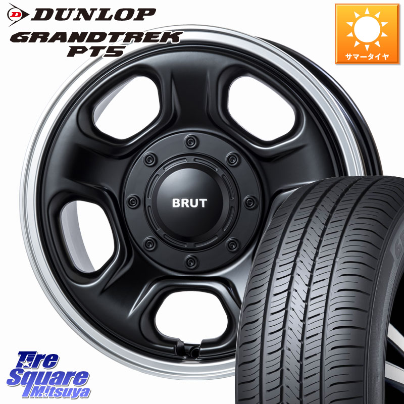BRUT ブルート BR-33 BR33 ホイール 16インチ 16 X 6.5J +30 5穴 114.3 DUNLOP ダンロップ GRANDTREK PT5 グラントレック サマータイヤ 225/70R16 デリカD:5