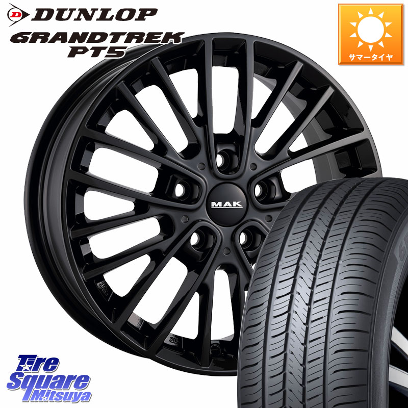阿部商会 MAK CHELSE BK ホイール 17インチ 17 X 7.5J(MINI U25) +42 5穴 112 DUNLOP ダンロップ GRANDTREK PT5 グラントレック サマータイヤ 225/60R17 MINI ミニ カントリーマン U25※ホイール注文時は「TRIM」種別を必ずお知らせください