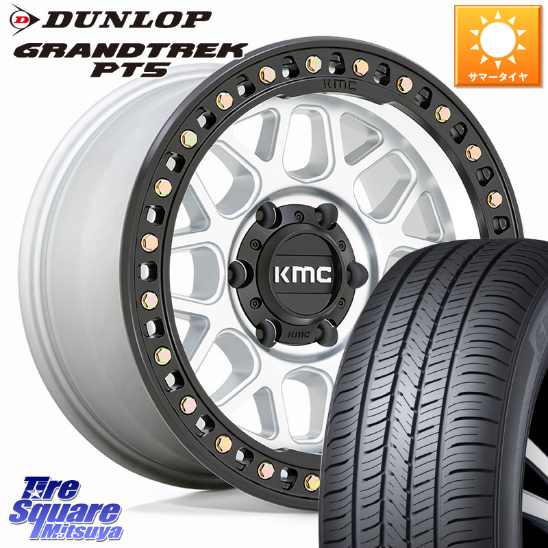 DUNLOP ダンロップ GRANDTREK PT5 グラントレック サマータイヤ 265/65R17KMC KM549 GRS ホイール 17インチ 17X9.0J 18 6穴 139.7 ランドクルーザー プラド カスタムサイズ｜タイヤスクエアミツヤ
