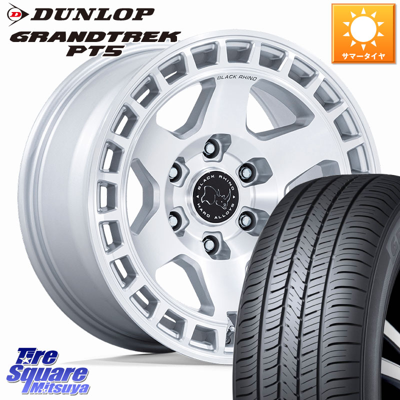 BLACK RHINO BAHARI バハリ ホイール 17インチ ブラックライノ 17 X 8.5J +25 6穴 139.7 DUNLOP ダンロップ GRANDTREK PT5 グラントレック サマータイヤ 265/65R17 150系ランドクルーザープラド トライトンGSR