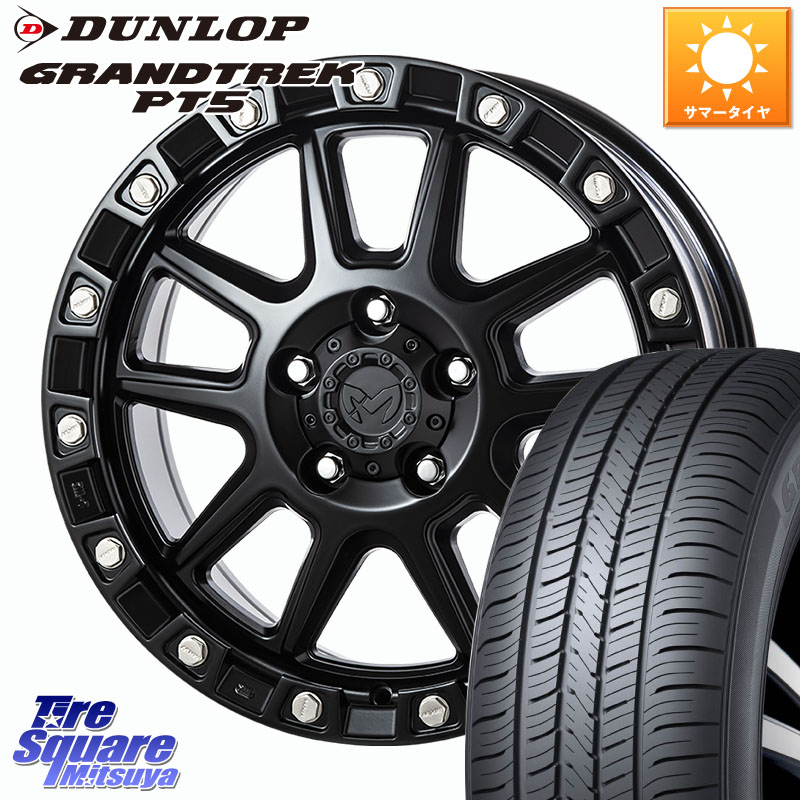 MKW M205 ブラックキャット ホイール 18インチ 18 X 8.0J +40 5穴 114.3 DUNLOP ダンロップ GRANDTREK PT5 グラントレック サマータイヤ 235/65R18