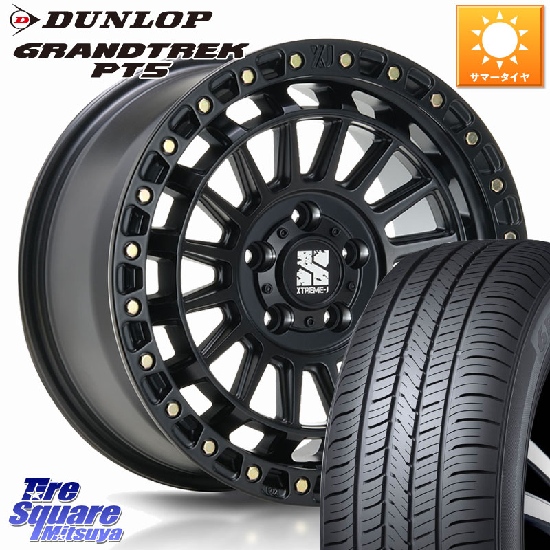 DUNLOP ダンロップ GRANDTREK PT5 グラントレック サマータイヤ 255/55R18MLJ XJ08 XTREME-J ホイール 18インチ 18X8.0J 40 5穴 114.3 アウトランダーPHEV｜タイヤスクエアミツヤ