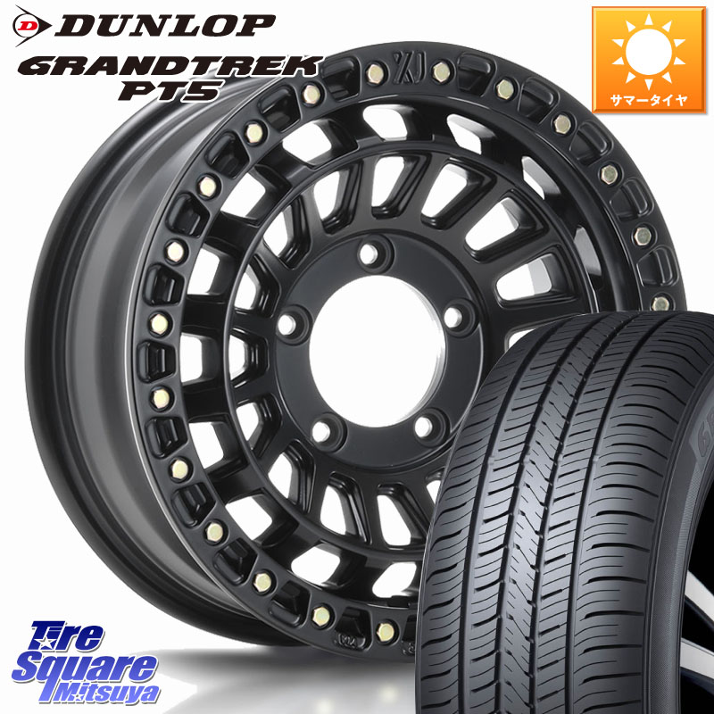 DUNLOP ダンロップ GRANDTREK PT5 グラントレック サマータイヤ 175/80R16MLJ XJ08 XTREME-J ※インセット-5 ホイール 16インチ 16X6.0J 0 5穴 139.7 ジムニー専用(要オーバーフェンダー等) AZオフロード カスタムサイズ|タイヤスクエアミツヤ
