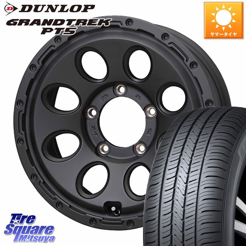 DUNLOP ダンロップ GRANDTREK PT5 グラントレック サマータイヤ 225/70R16HotStuff MAD CROSS RECON マッドクロス リーコン ホイール 16インチ 16X6.0J 0 5穴 139.7 ジムニー専用(要リフトアップ/オーバーフェンダー等) ジムニ−シエラ/ノマド(カスタム) AZオフロード|タイヤスクエアミツヤ