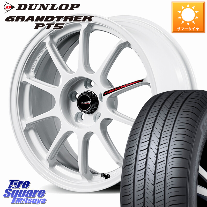 DUNLOP ダンロップ GRANDTREK PT5 グラントレック サマータイヤ 215/60R17MANARAY MID RACING R10 EVO ホイール 17インチ レーシング 17X7.5J 48 5穴 114.3 C-HR E52エルグランド ZR-V RV系ヴェゼル RC系オデッセイ後期 CX-30 MX-30 エスティマ|タイヤスクエアミツヤ