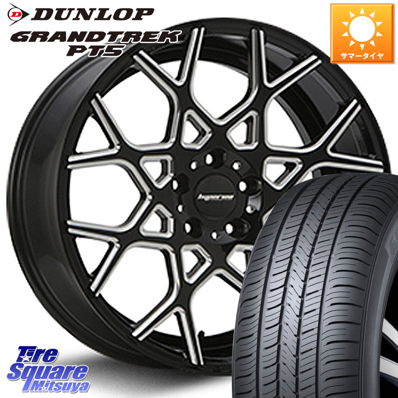 MLJ huperion ハイペリオン CVZ ホイール 20インチ 20 X 8.5J +35 5穴 114.3 DUNLOP ダンロップ GRANDTREK PT5 グラントレック サマータイヤ 255/45R20 アウトランダーPHEV