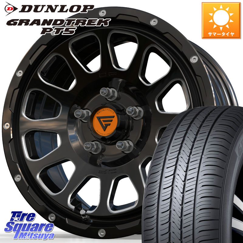 DELTA FORCE デルタフォース オーバル 16インチ 16 X 7.0J +35 5穴 114.3 DUNLOP ダンロップ GRANDTREK PT5 グラントレック サマータイヤ 215/65R16 30系ヴェルファイア 20系アルファード