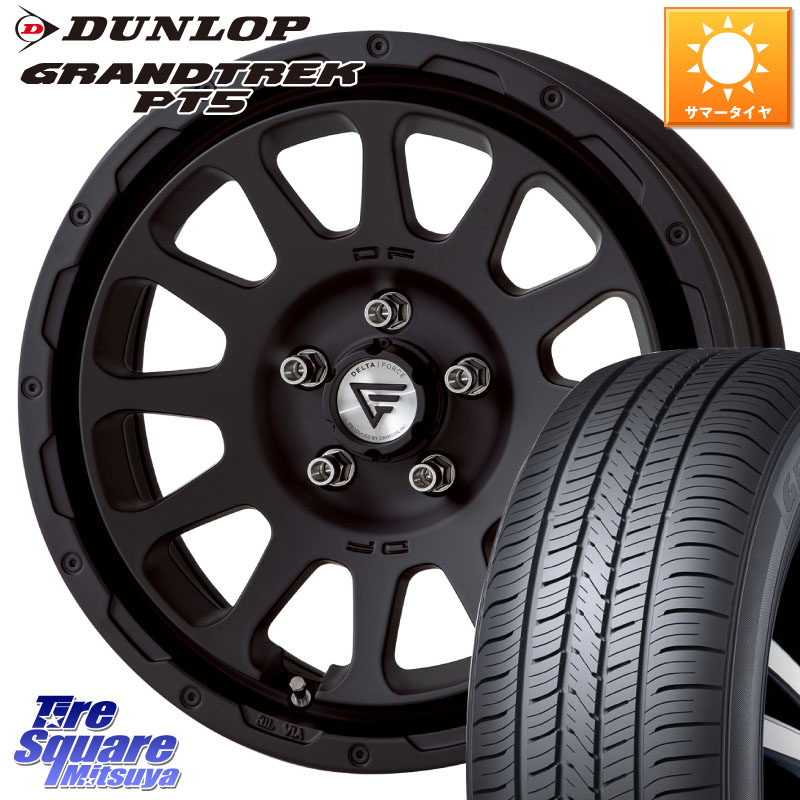 DELTA FORCE デルタフォース オーバル BK 17インチ JK JL ラングラー ホイール 17 X 8.0J +40 5穴 127 DUNLOP ダンロップ GRANDTREK PT5 グラントレック サマータイヤ 265/70R17 クライスラー ジープ ラングラー JK系 クライスラー ジープ ラングラー JL系