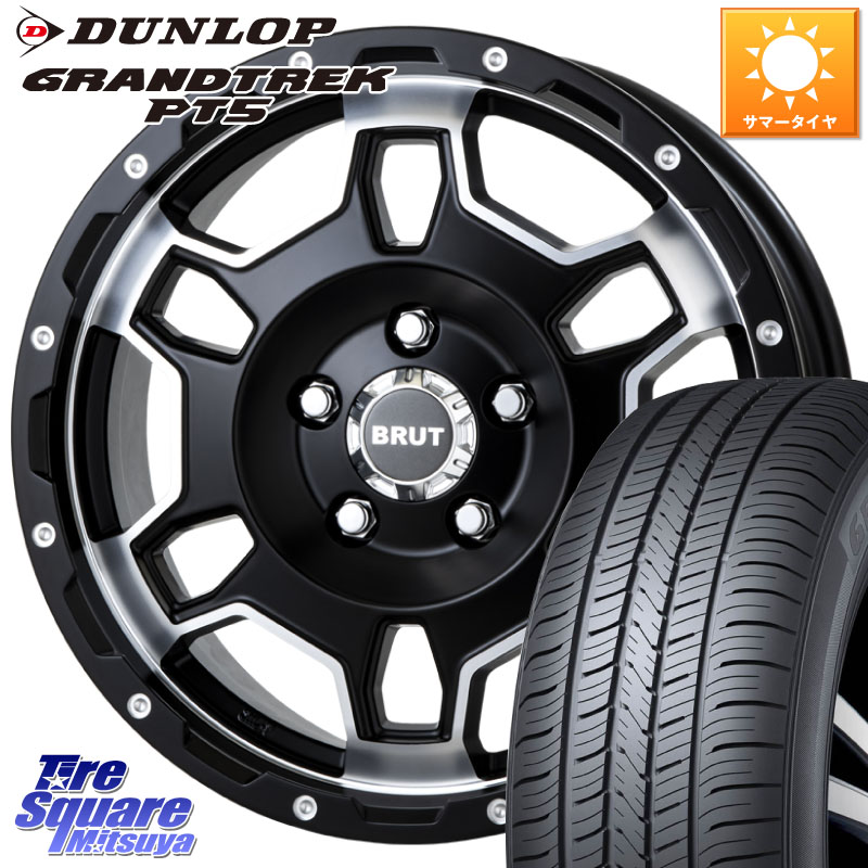 BRUT ブルート BR-66 BR66 ホイール 16インチ 16 X 6.5J +30 5穴 114.3 DUNLOP ダンロップ GRANDTREK PT5 グラントレック サマータイヤ 215/65R16 30系ヴェルファイア 20系アルファード