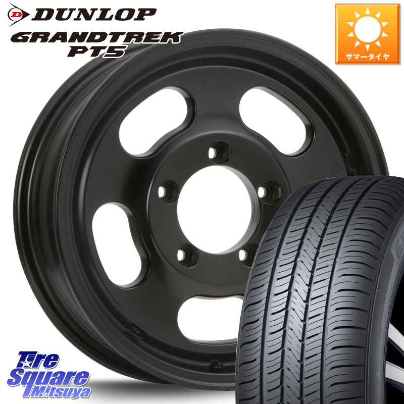 DUNLOP ダンロップ GRANDTREK PT5 グラントレック サマータイヤ 225/70R16MLJ XTREME-J D SLOT D-SLOT Dスロット サテンブラック ホイール 16インチ 16X5.5J 0 5穴 139.7 ジムニー専用(要リフトアップ/オーバーフェンダー等) ジムニ−シエラ/ノマド(カスタム) AZオフロ|タイヤスクエアミツヤ