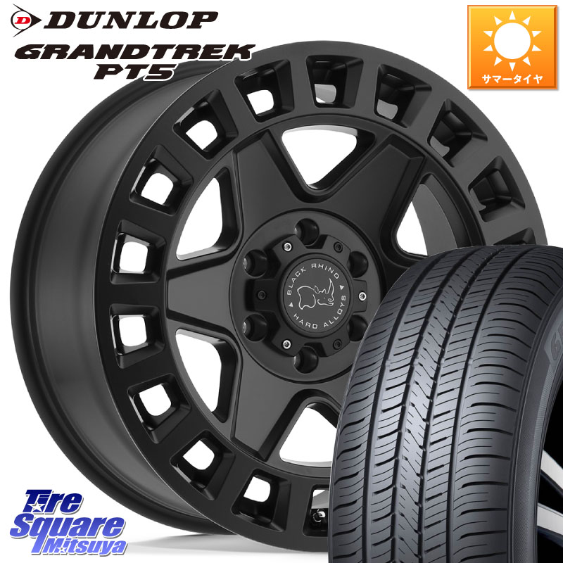 BLACK RHINO YORK ブラックライノ ヨーク BK 17インチ ブラックライノ 17 X 9.0J +12 6穴 139.7 DUNLOP ダンロップ GRANDTREK PT5 グラントレック サマータイヤ 275/65R17