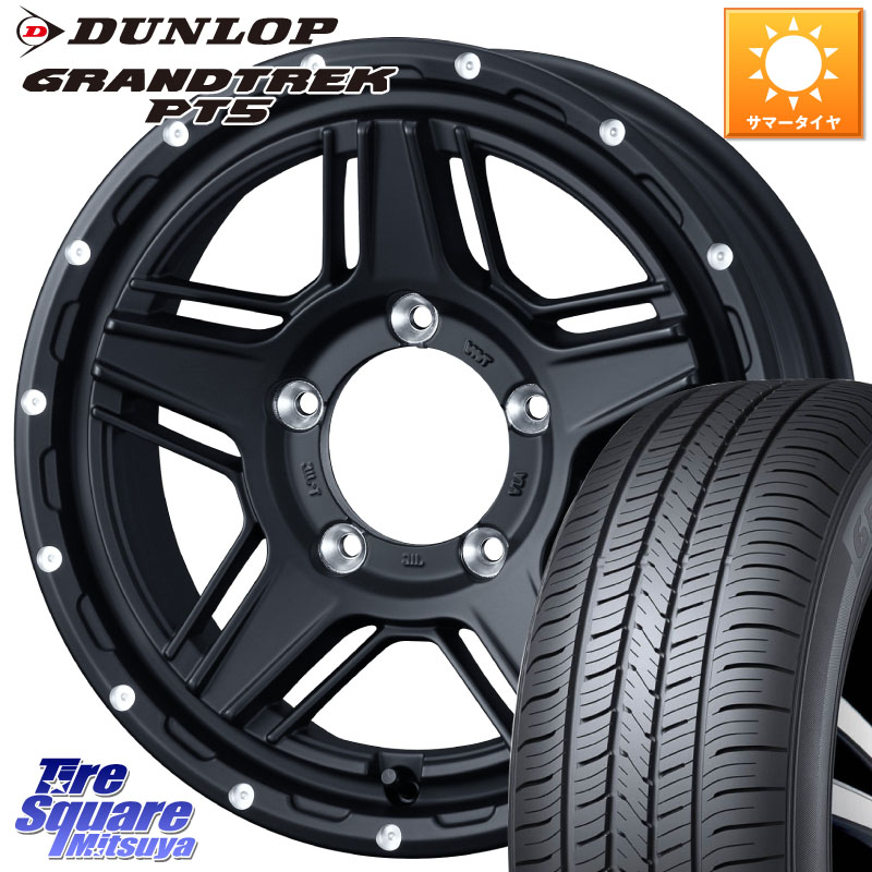 WEDS 40533 マッドヴァンス MUD VANCE 07 BK 16インチ 16 X 5.5J +22 5穴 139.7 DUNLOP ダンロップ GRANDTREK PT5 グラントレック サマータイヤ 225/70R16 ジムニー専用(要リフトアップ・オーバーフェンダー等) 88,281円