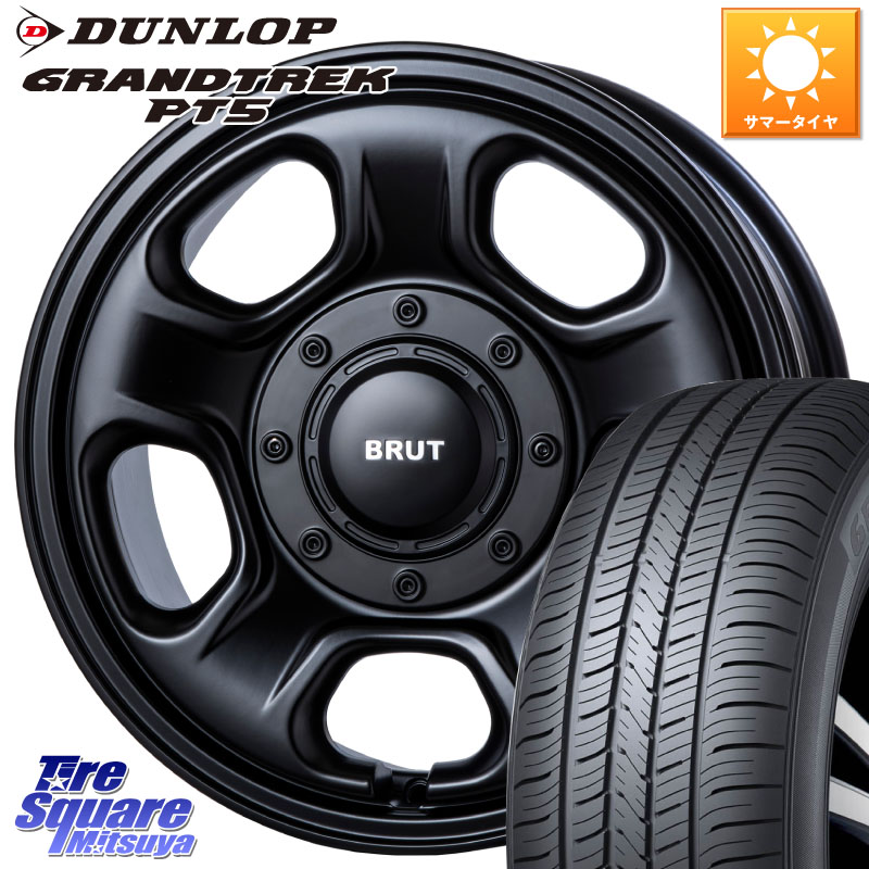 DUNLOP ダンロップ GRANDTREK PT5 グラントレック サマータイヤ 225/70R16BRUT ブルート BR-33 BR33 ホイール 16インチ 16X6.5J 30 5穴 114.3 デリカD:5 デリカD:5(26+) RAV4 50系|タイヤスクエアミツヤ