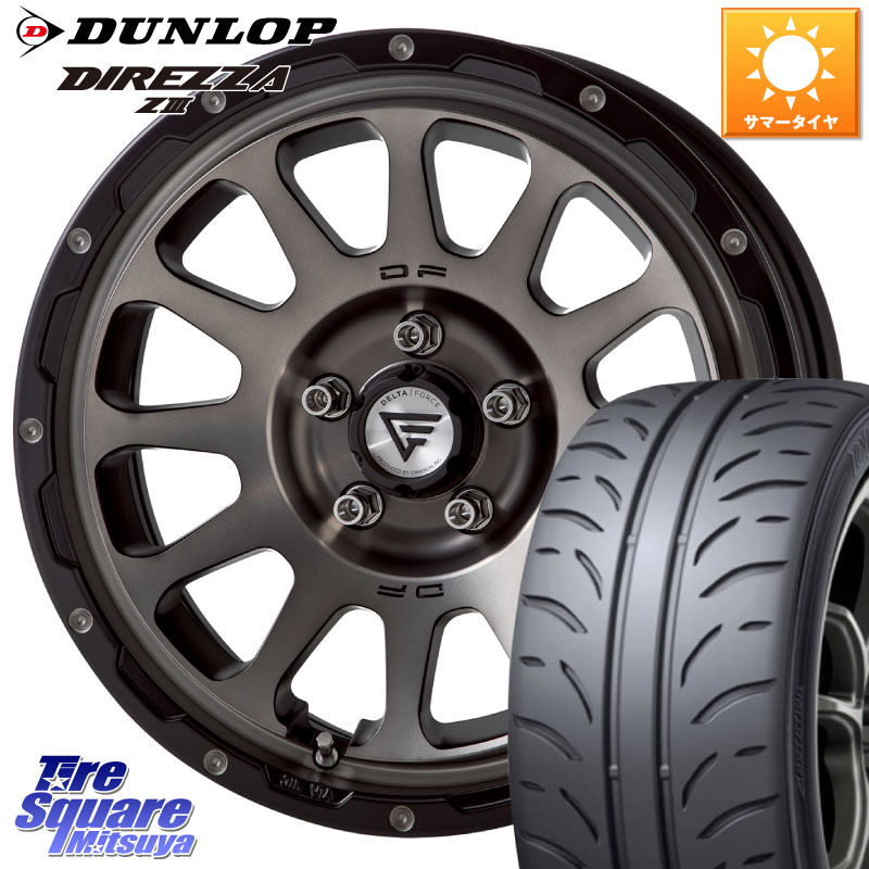 DUNLOP ダンロップ ディレッツァ Z3 DIREZZA サマータイヤ 215/40R17DELTA FORCE デルタフォース オーバル 8J ホイール 17インチ 17X8.0J 35 5穴 114.3|タイヤスクエアミツヤ