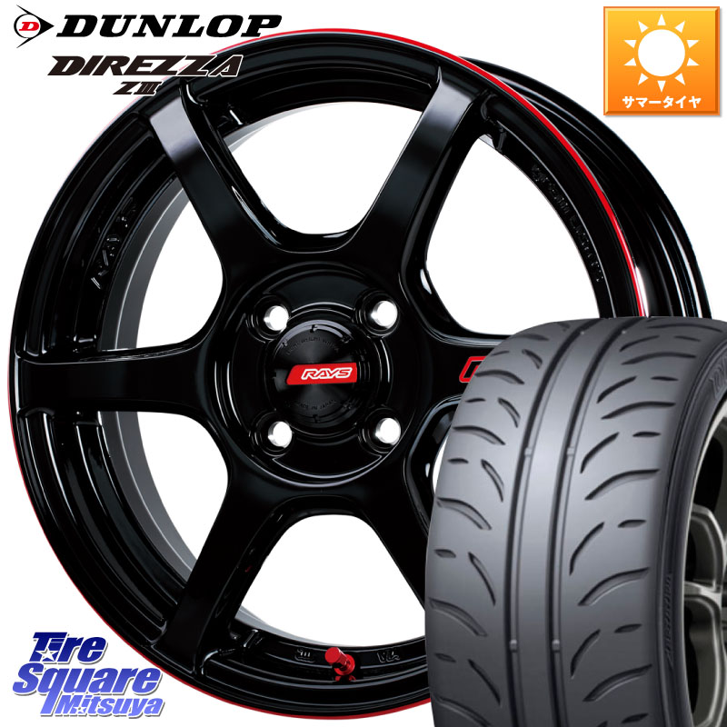 DUNLOP ダンロップ ディレッツァ Z3 DIREZZA サマータイヤ 165/50R15RAYS 【欠品次回11~12月】 GRAM LIGHTS 57C6 TIME ATTACK EDITION ホイール 15インチ 15X5.0J 43 4穴 100 コペン|タイヤスクエアミツヤ