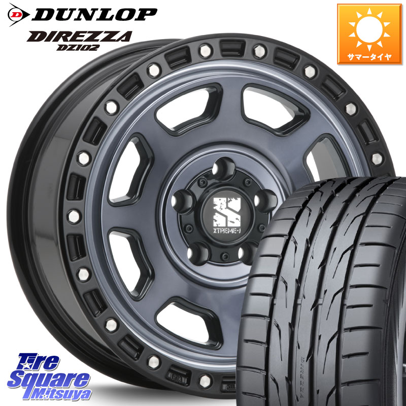 MLJ XJ07 XTREME-J 5H IND エクストリームJ 16インチ 16 X 7.0J +35 5穴 114.3 DUNLOP ダンロップ ディレッツァ DZ102 DIREZZA サマータイヤ 215/55R16