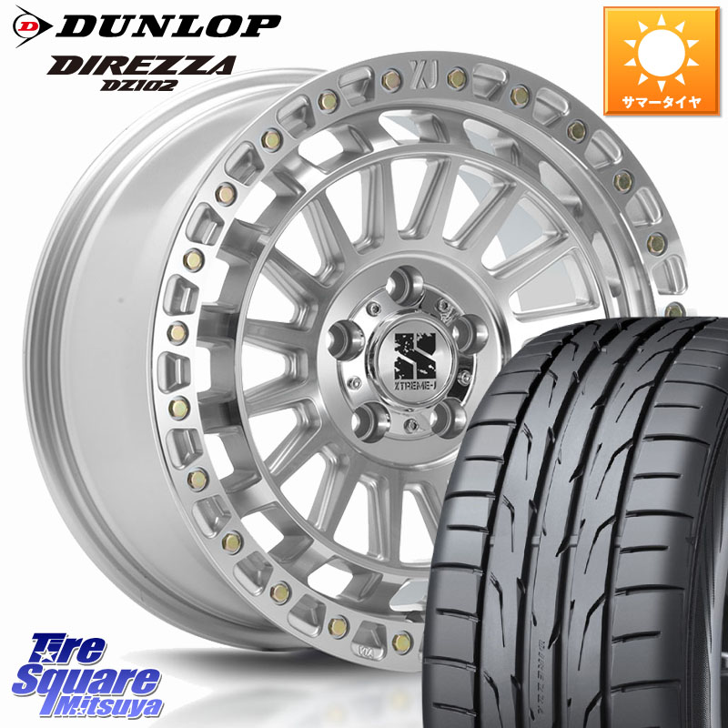 MLJ XJ08 XTREME-J ホイール 17インチ 17 X 7.5J +42 5穴 114.3 DUNLOP ダンロップ ディレッツァ DZ102 DIREZZA サマータイヤ 205/50R17 GRヤリスRSノーマルキャリパー