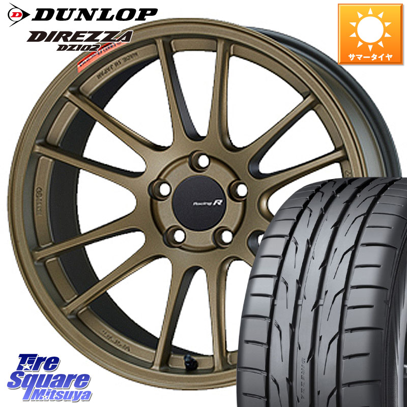 ENKEI エンケイ Racing Revolution GTC01RR ホイール 18 X 8.5J +42 5穴 114.3 DUNLOP ダンロップ ディレッツァ DZ102 DIREZZA サマータイヤ 235/40R18