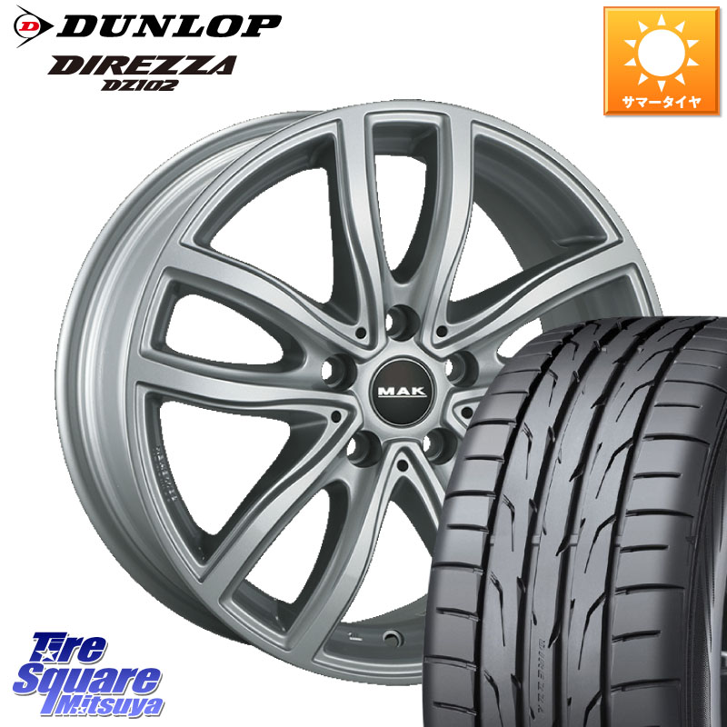 阿部商会 MAK FAHR ホイール 18インチ 18 X 7.5J(BMW F40) +51 5穴 112 DUNLOP ダンロップ ディレッツァ DZ102 DIREZZA サマータイヤ 225/40R18 BMW 1シリーズ F40