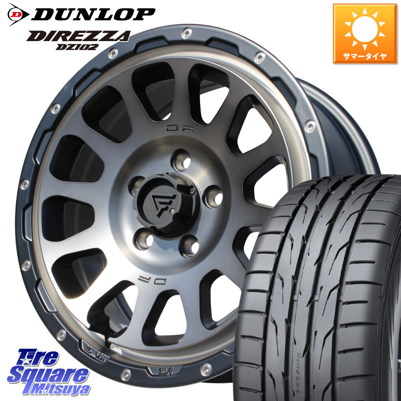 DELTA FORCE デルタフォース オーバル 16インチ 16 X 7.0J +35 5穴 114.3 DUNLOP ダンロップ ディレッツァ DZ102 DIREZZA サマータイヤ 225/55R16