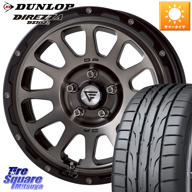 DUNLOP DZ102 DIREZZA 2025年製~ 在庫● ダンロップ ディレッツァ サマータイヤ 215/50R17DELTA FORCE デルタフォース オーバル 7J ホイール 17インチ 17X7.0J 32 5穴 114.3|タイヤスクエアミツヤ