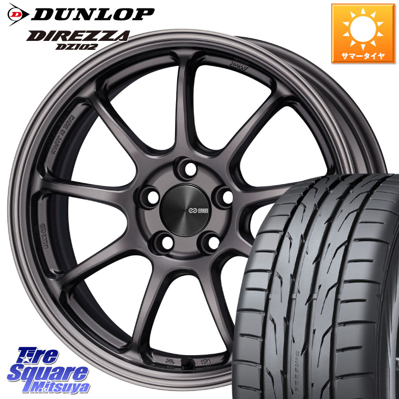 ENKEI PerformanceLine PF09 ホイール 4本 16インチ 16 X 6.5J +38 5穴 100 DUNLOP ダンロップ ディレッツァ DZ102 DIREZZA サマータイヤ 195/50R16