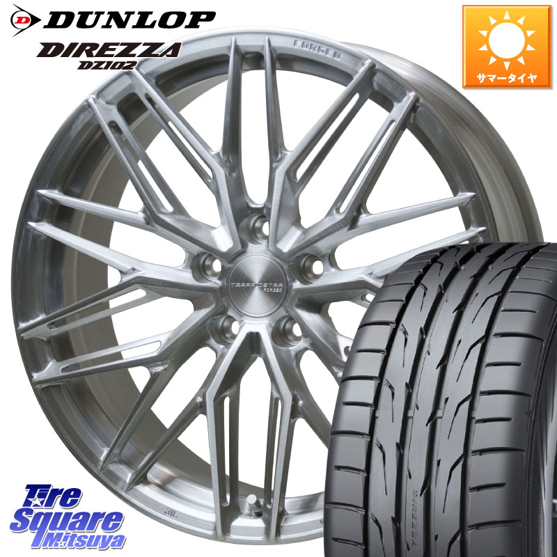 HotStuff TSF-03 BRS トラフィックスターフォージド 19インチ 19 X 8.0J +42 5穴 114.3 DUNLOP ダンロップ ディレッツァ DZ102 DIREZZA サマータイヤ 225/35R19