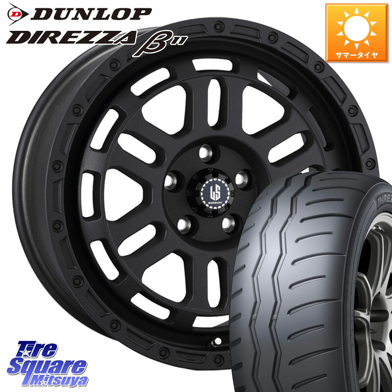 阿部商会 LA STRADA DISCOVER ホイール 18インチ 18 X 8.0J +40 5穴 114.3 DUNLOP DIREZZA B11 ディレッツァ ベータ11 235/40R18