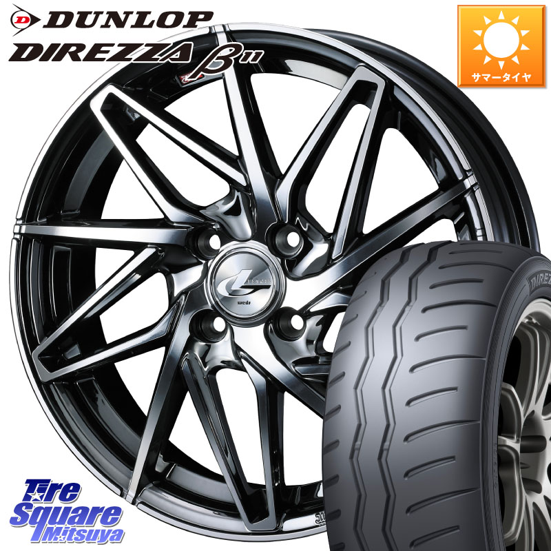 WEDS 40578 レオニス LEONIS IT 16インチ 16 X 6.0J +50 4穴 100 DUNLOP DIREZZA B11 ディレッツァ ベータ11 195/50R16