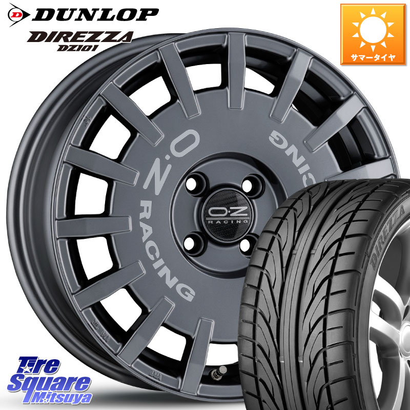 OZ Rally Racing ラリーレーシング GRA 16インチ 16 X 7.0J +42 4穴 100 DUNLOP ダンロップ DIREZZA DZ101 ディレッツァ サマータイヤ 215/45R16 ロードスター(ローダウン等)