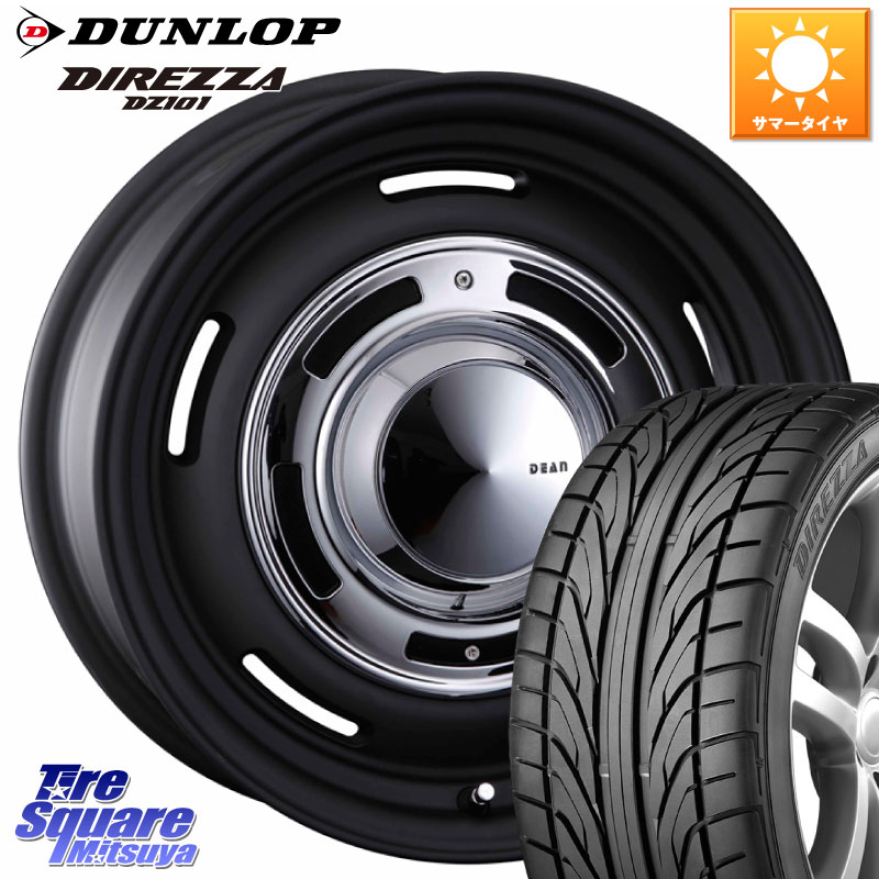 CRIMSON ディーン クロスカントリー ブラック 14インチ 14 X 4.5J +43 4穴 100 DUNLOP ダンロップ DIREZZA DZ101 ディレッツァ サマータイヤ 155/55R14