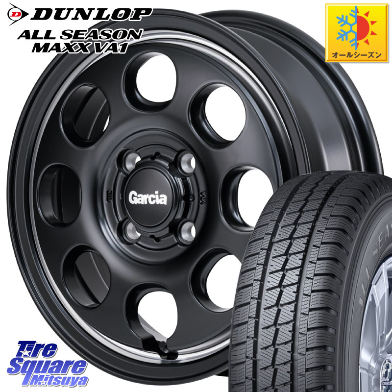 DUNLOP ALL SEASON MAXX VA1 オールシーズンタイヤ 155/80R14 88*86 MANARAY MID Garcia Palm8 ガルシア パーム8 ホイール 14インチ 14 X 4.5J +45 4穴 100 ハイゼット アゲトラCustom車用※軽自動車専用ホイール※