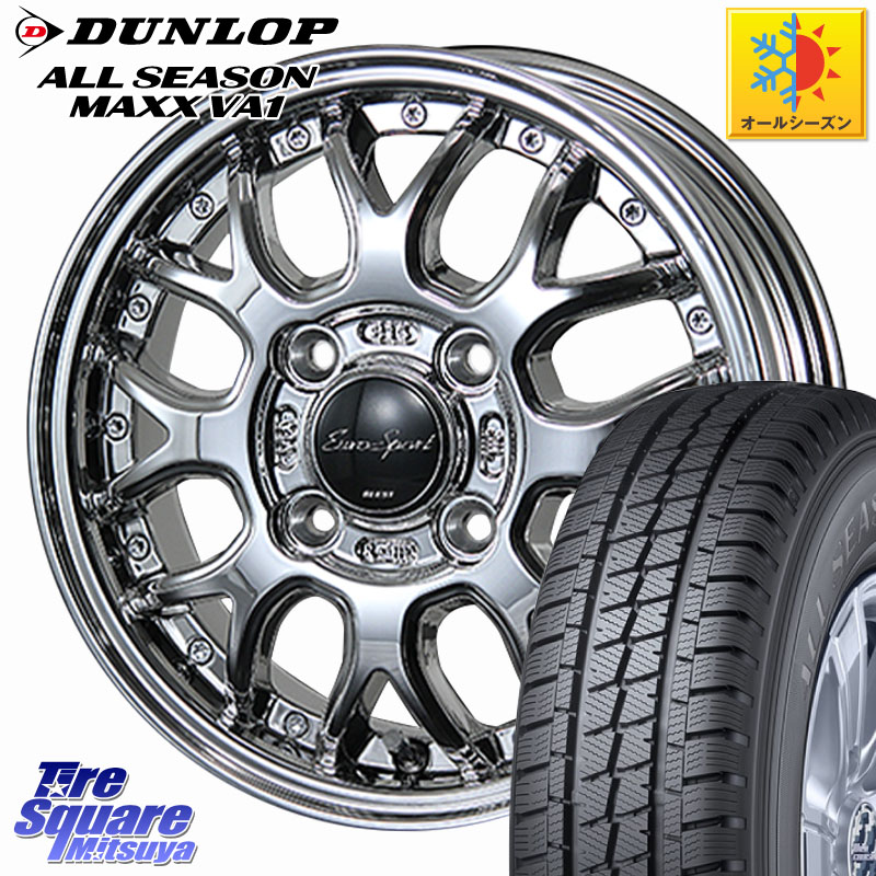 DUNLOP ALL SEASON MAXX VA1 オールシーズンタイヤ 155/80R14 88*86 BLEST EuroSport Type815 軽自動車専用 ホイール 14インチ 14 X 4.5J +45 4穴 100 ハイゼット アゲトラCustom車用※軽自動車専用ホイール※ 75,152円