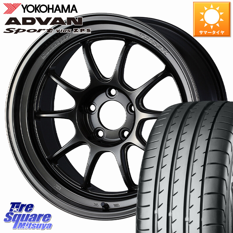 YOKOHAMA F5076 ADVAN Sport V105 MO ヨコハマ 255/40R18WEDS TC105X DSR ウェッズスポーツ ホイール 18インチ 18X9.5J(FK) 45 5穴 120 FK8シビックTypeR要ローダウン|タイヤスクエアミツヤ