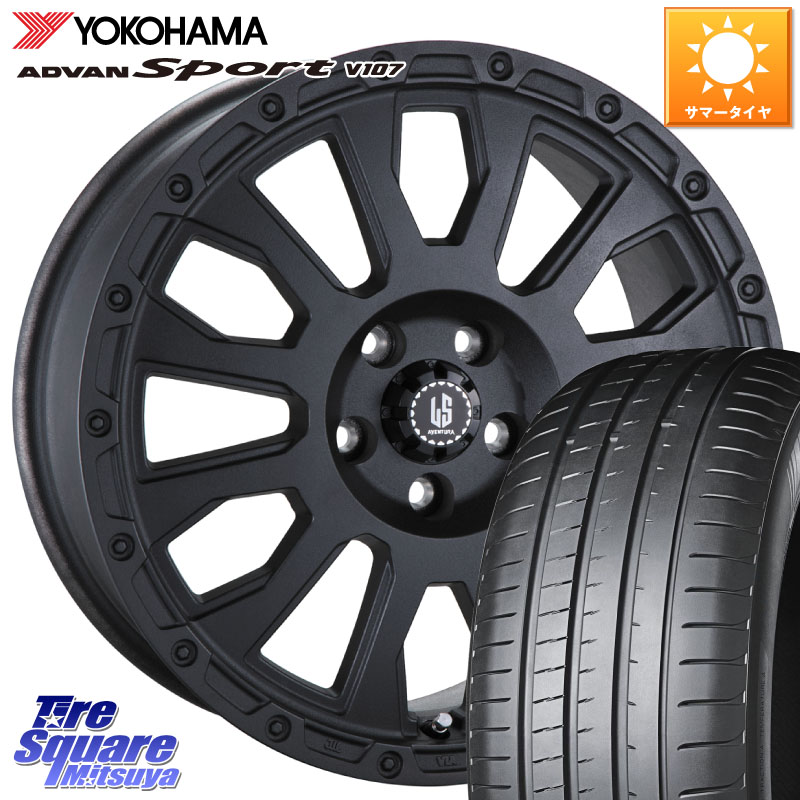 阿部商会 LA STRADA AVENTURA アヴェンチュラ BK 18インチ 18 X 8.0J +40 5穴 114.3 YOKOHAMA R3608 ADVAN アドバン Sport スポーツ V107 ★ ヨコハマ 225/60R18 50系RAV4 80系ハリアー T32エクストレイル CX-5 BT5レガシィアウトバック