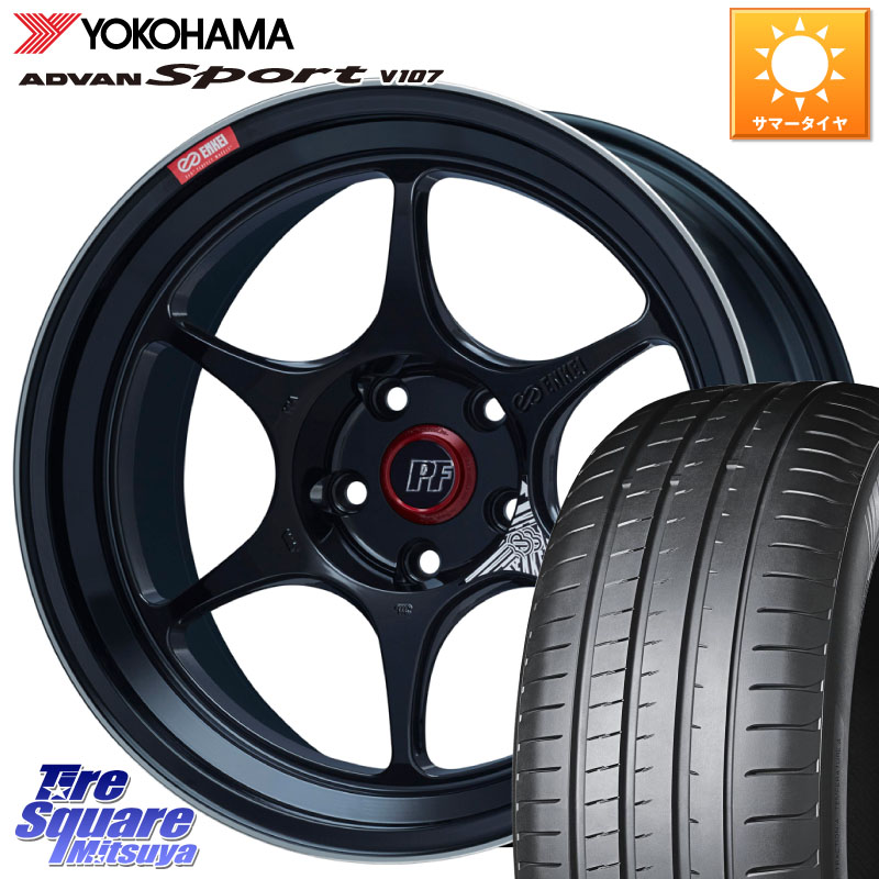 ENKEI エンケイ PerformanceLine PF06 BK ホイール 19インチ 19 X 9.0J +40 5穴 114.3 YOKOHAMA R7566 ADVAN アドバン Sport スポーツ V107 ヨコハマ 255/50R19 アウトランダーPHEV