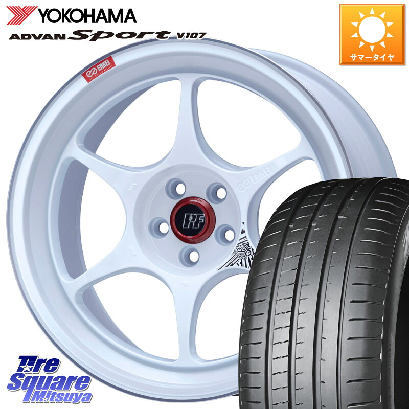 YOKOHAMA R7565 ADVAN アドバン Sport スポーツ V107 ヨコハマ 245/45R18ENKEI エンケイ PerformanceLine PF06 ホイール 18インチ 18X8.0J 45 5穴 114.3 エルグランド 日産 フーガ FUGA 日産｜タイヤスクエアミツヤ