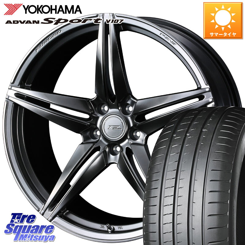 WEDS F ZERO FZ-3 FZ3 鍛造 FORGED ホイール21インチ エフゼロ 21 X 9.0J +35 5穴 114.3 YOKOHAMA R9614 ADVAN Sport V107 ヨコハマ 265/45R21