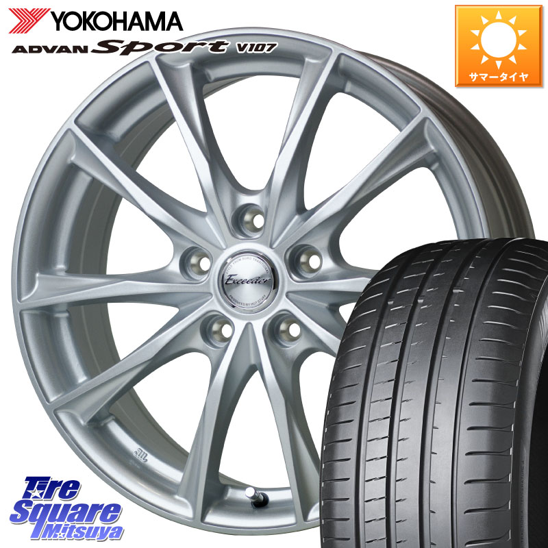 HotStuff エクシーダー E06 ホイール 19インチ 19 X 8.0J +42 5穴 114.3 YOKOHAMA R7558 ADVAN アドバン Sport スポーツ V107 ヨコハマ 225/35R19 リーフ