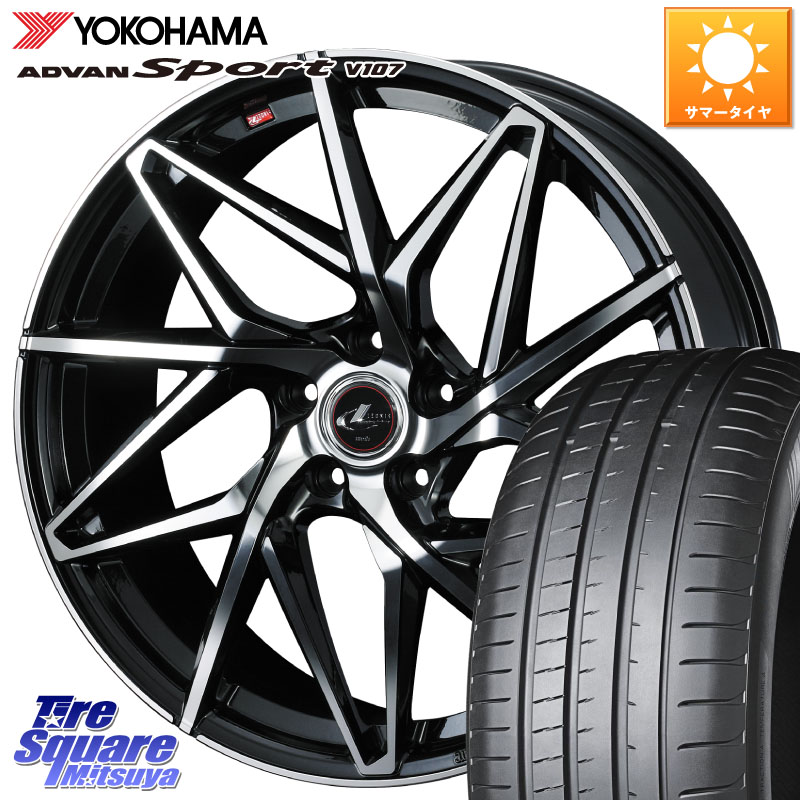 WEDS 40622 レオニス LEONIS IT PBMC 19インチ 19 X 8.0J +35 5穴 114.3 YOKOHAMA R7585 ADVAN Sport V107 ヨコハマ 245/40R19 30系アルファード 30系ヴェルファイア 20系アルファード