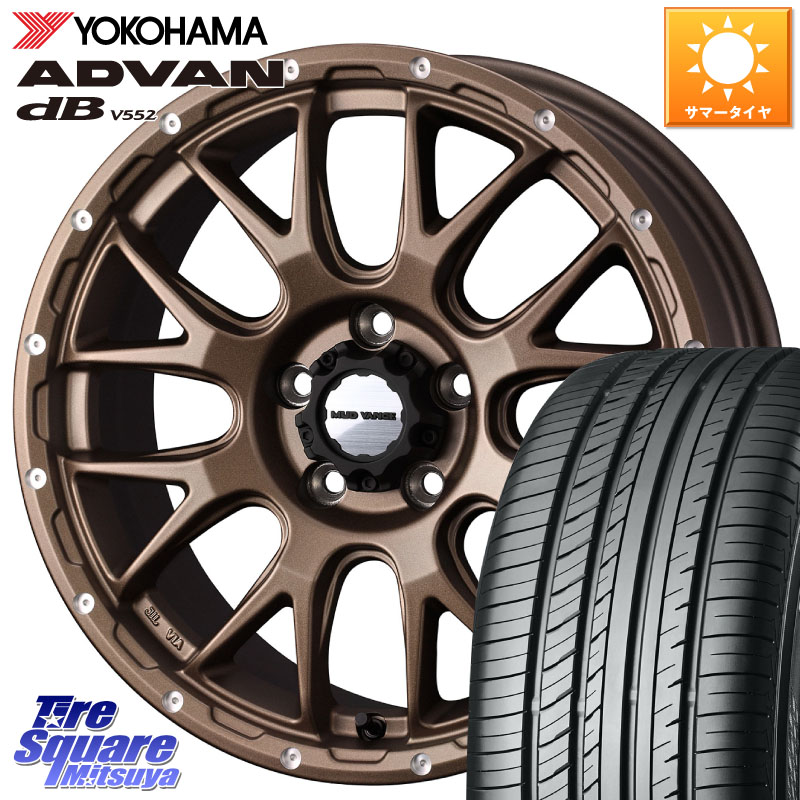 WEDS 41143 マッドヴァンス MUD VANCE 08 ホイール 16インチ 16 X 7.0J +35 5穴 114.3 YOKOHAMA R2966 ADVAN dB V552 ヨコハマ 215/55R16