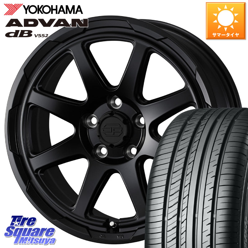 WEDS 【欠品次回4月中旬】 STADTBERGE BLK スタットベルク ホイール 16インチ 16 X 7.0J +38 5穴 114.3 YOKOHAMA R2870 ADVAN dB V552 ヨコハマ 225/60R16